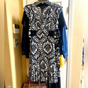 Delusional Black/White Dress S